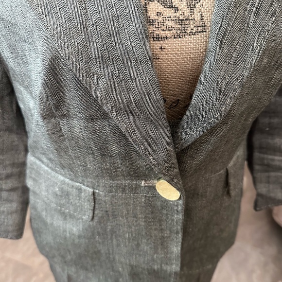 Grace gray pantsuit pant size 4 coat size 6 - Picture 5 of 9